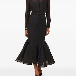 ZIMMERMANN
Hypnotic Paneled Pencil Skirt in Linen-silk